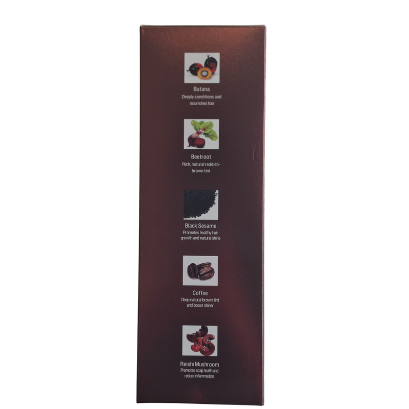 AHU Natural Instant Brown Hair Dye Shampoo For Gray Hair Coverage (500ml)