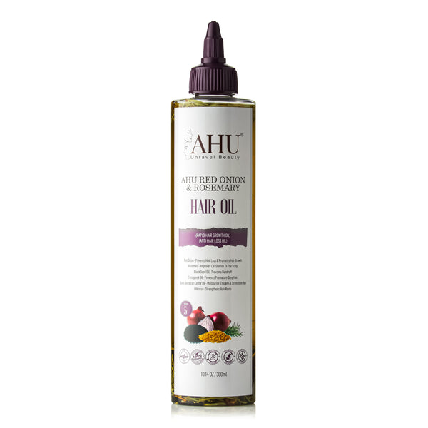 AHU Red Onion & Rosemary Hair Oil (300ml)