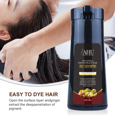 AHU Natural Instant Black Hair Dye Shampoo